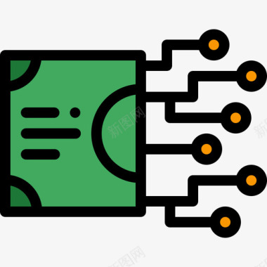 金钱电子商务80线性颜色图标图标