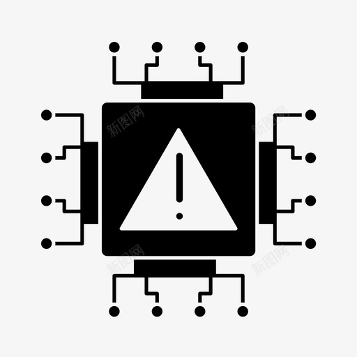 预警金融人工智能商务金融图标svg_新图网 https://ixintu.com 商务 支付 科技 金融 预警金融人工智能