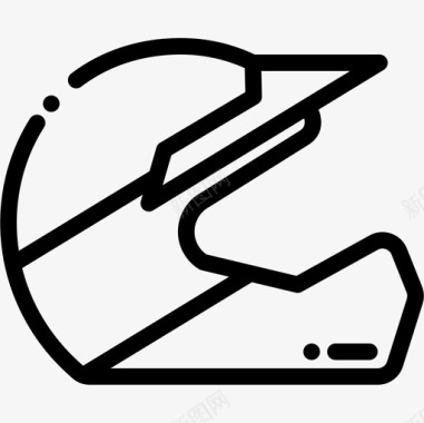 赛车头盔极限运动18直线型图标图标