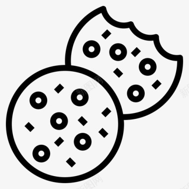 曲奇面包房甜点图标图标