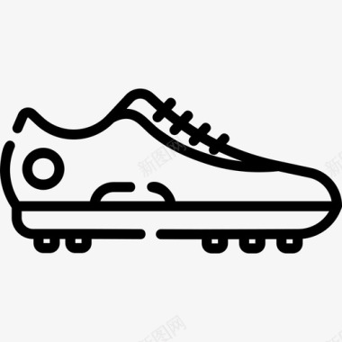 足球鞋鞋3直线型图标图标