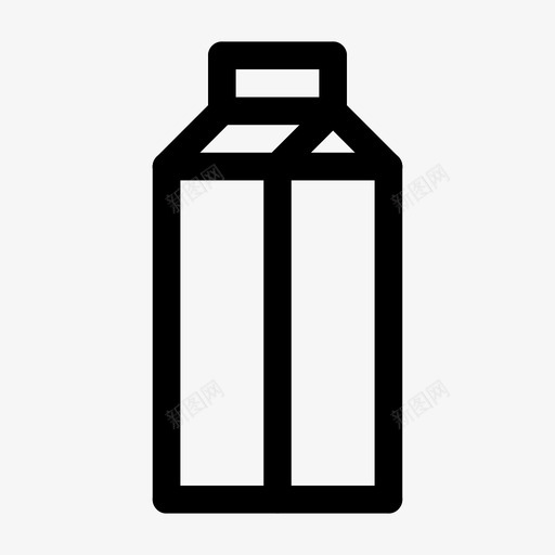 牛奶盒奶制品饮料图标svg_新图网 https://ixintu.com 圆盖直线 奶制品 牛奶盒 食品 饮料