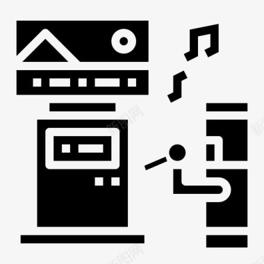 卡拉OK娱乐音乐图标图标