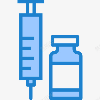 疫苗保健27蓝色图标图标