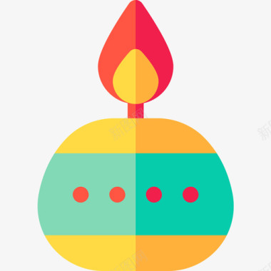 蜡烛排灯节6扁平图标图标