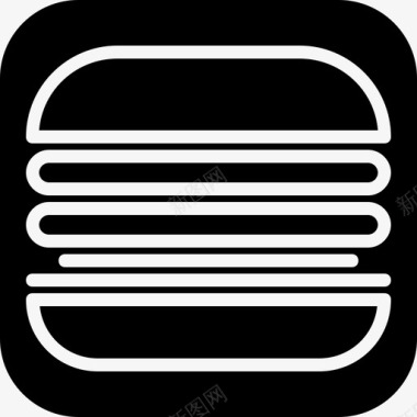 汉堡面包芝士汉堡图标图标