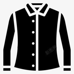 上衣扣子衬衫扣子衬衫衣服图标高清图片