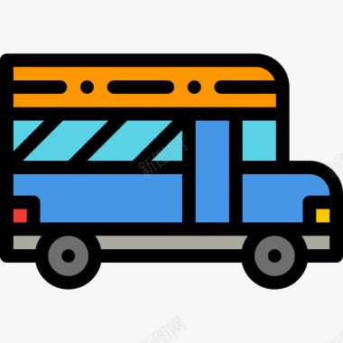 公交车6号村直线颜色图标图标