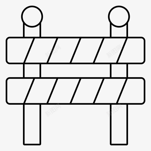 障碍物块板图标svg_新图网 https://ixintu.com 在建细线图标 块 施工 板 道路 障碍物