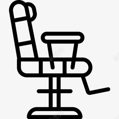 椅子美发沙龙4号直线型图标图标