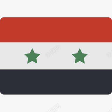 叙利亚国旗15平坦图标图标