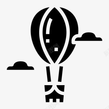 气球娱乐飞行图标图标
