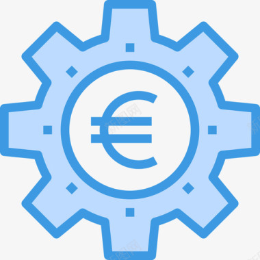 欧元商业260欧元蓝色图标图标