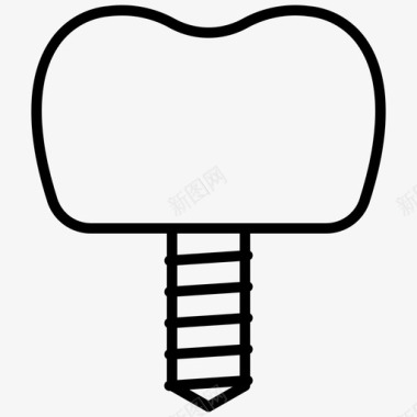 植入物牙植入物牙齿植入物图标图标