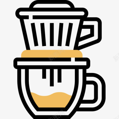 咖啡壶咖啡19黄影图标图标