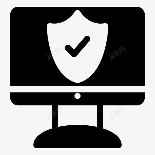 保护计算机lcd图标svg_新图网 https://ixintu.com lcd 保护 安全 屏幕 屏蔽 网络托管字形图标 计算机