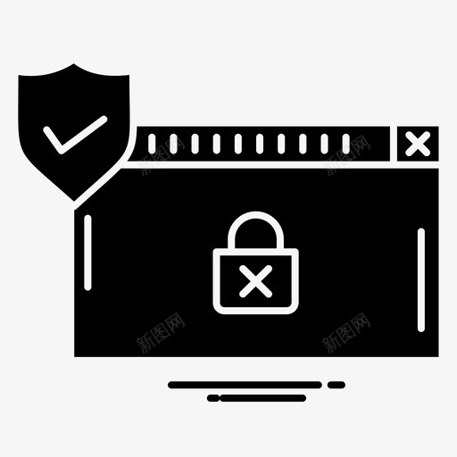 受保护互联网受保护的网站图标svg_新图网 https://ixintu.com 互联网 受保护 受保护的网站 盾牌