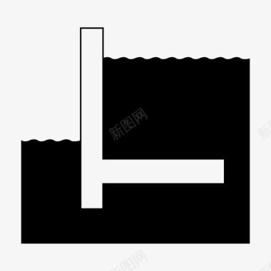挡土墙地下室墙悬挑墙图标图标