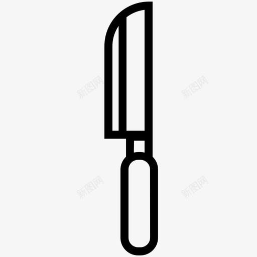 锋利的武器厨房刀图标svg_新图网 https://ixintu.com 厨房刀 锋利的武器