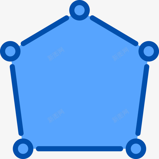 五角大楼数学5蓝色图标svg_新图网 https://ixintu.com 五角大楼 数学5 蓝色