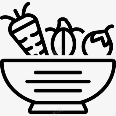 蔬菜碗新鲜图标图标