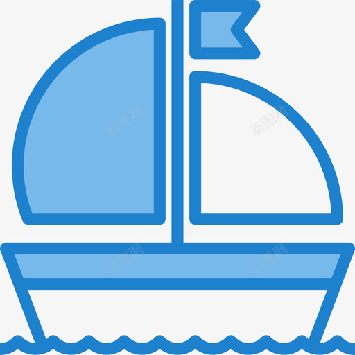 帆船旅行127蓝色图标svg_新图网 https://ixintu.com 帆船 旅行127 蓝色