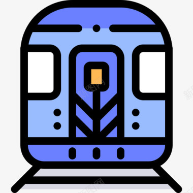 列车火车站2线颜色图标图标
