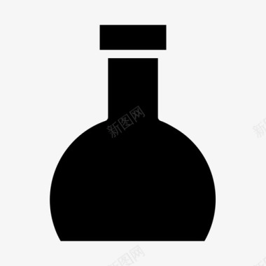 化学品锥形烧瓶玻璃图标图标