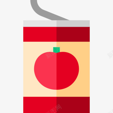 番茄酱杂货店12平淡图标图标