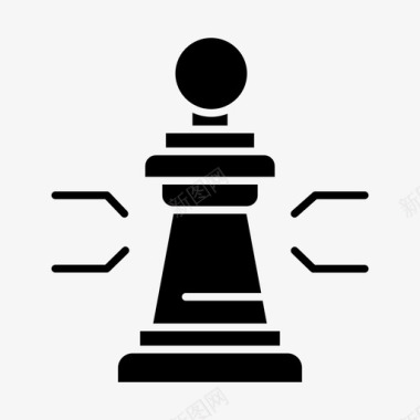 国际象棋优势商业图标图标