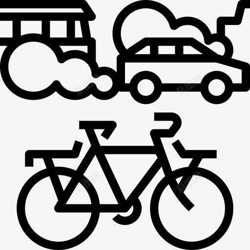 自行车生态105直线型图标svg_新图网 https://ixintu.com 生态105 直线型 自行车