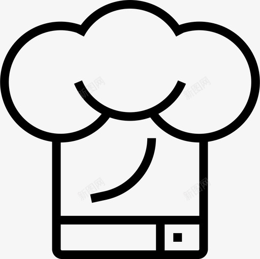 厨师帽面包房77直纹图标svg_新图网 https://ixintu.com 厨师帽 直纹 面包房77