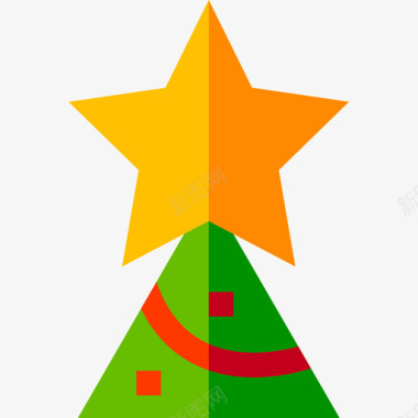 星星圣诞144平顶图标图标