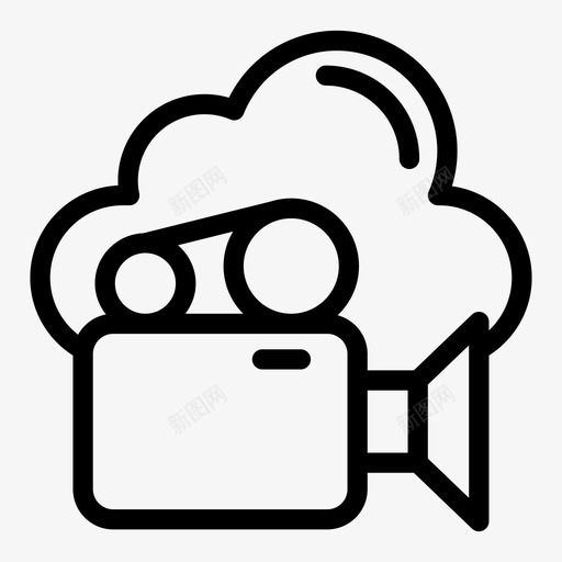 云计算摄像机图标svg_新图网 https://ixintu.com 云计算 摄像机