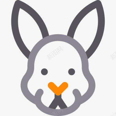 兔自然48线形颜色图标图标