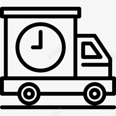 送货购物和电子商务3线性图标图标