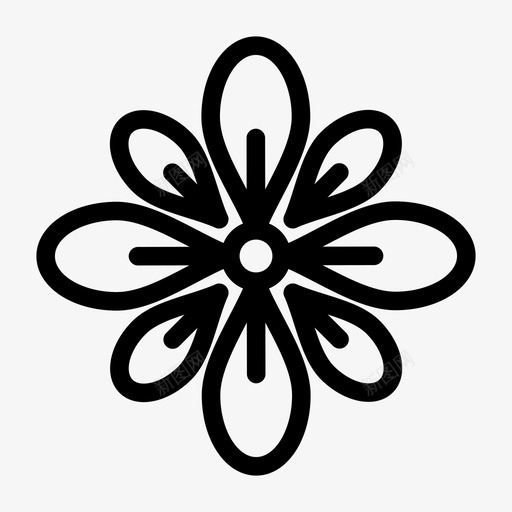 花庆祝装饰图标svg_新图网 https://ixintu.com 印度 庆祝 排灯节 胡里 花 装饰
