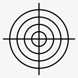 十字线轮廓射箭目标瞄准十字线图标高清图片