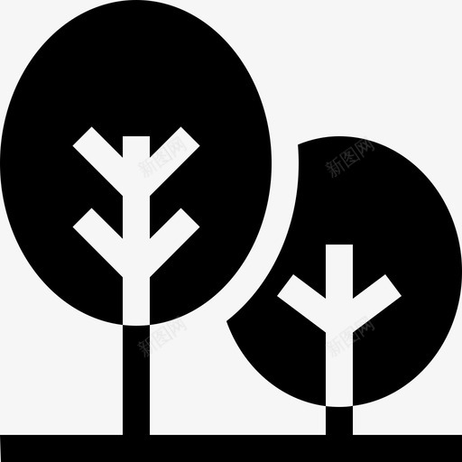 树木城市公园5已填充图标svg_新图网 https://ixintu.com 城市公园5 已填充 树木