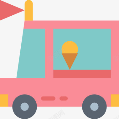 冰淇淋面包车冰淇淋21平的图标图标