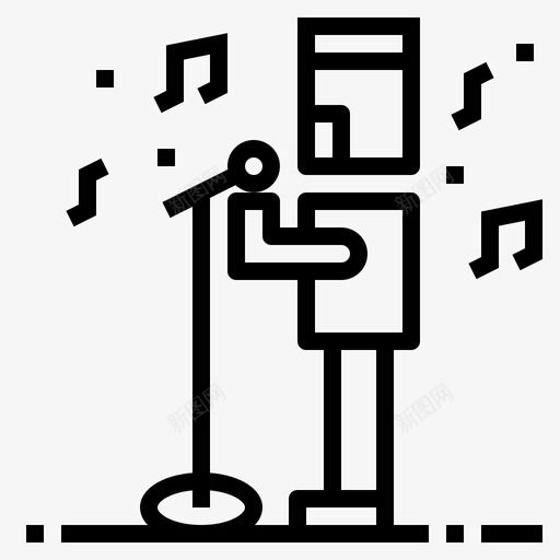 表演者艺术音乐图标svg_新图网 https://ixintu.com 歌唱 爵士乐 艺术 表演者 音乐