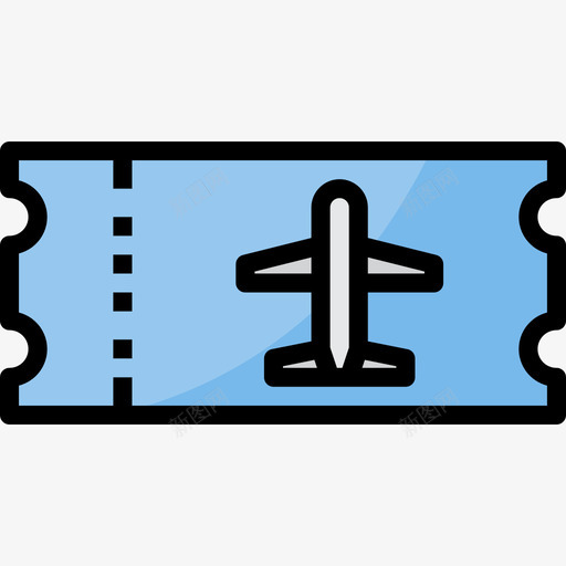 机票56号机场直线颜色图标svg_新图网 https://ixintu.com 56号机场 机票 直线颜色