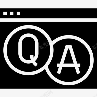QA帮助和支持19字形图标图标