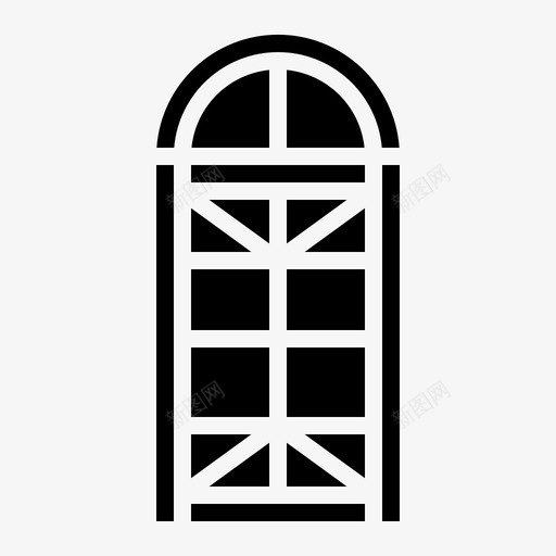 窗户建筑物窗帘图标svg_新图网 https://ixintu.com 建筑实心 建筑物 玻璃 窗帘 窗户