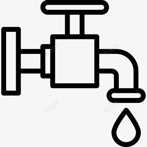 水龙头花园9线性图标svg_新图网 https://ixintu.com 水龙头 线性 花园9