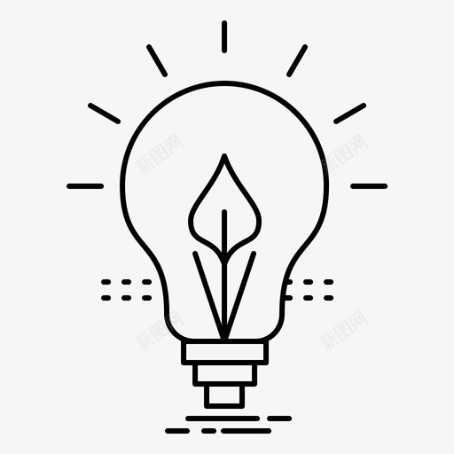 创意灯泡电能源图标svg_新图网 https://ixintu.com 创意灯泡 灯 电 能源
