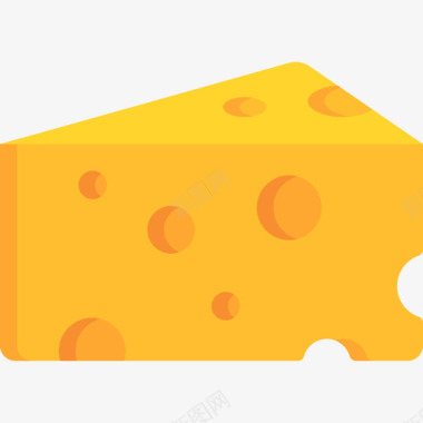 奶酪烧烤16扁平图标图标