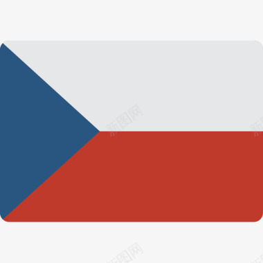 捷克共和国国旗15平坦图标图标