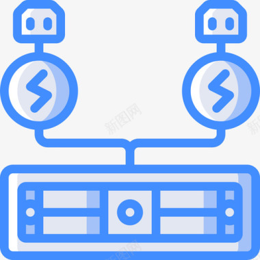 服务器网络和数据库11蓝色图标图标