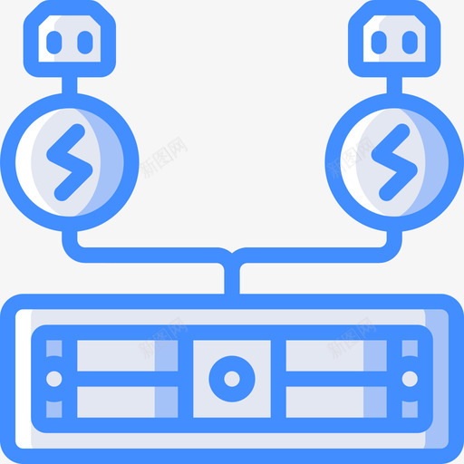 服务器网络和数据库11蓝色图标svg_新图网 https://ixintu.com 服务器 网络和数据库11 蓝色